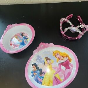 Disney Princess Kids Dinnerware Set - Pink